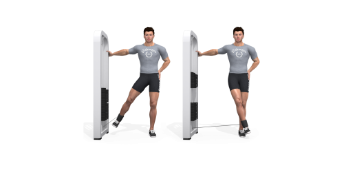 Virtuagym Online Fitness | Adduction leg standing, left - Pulley